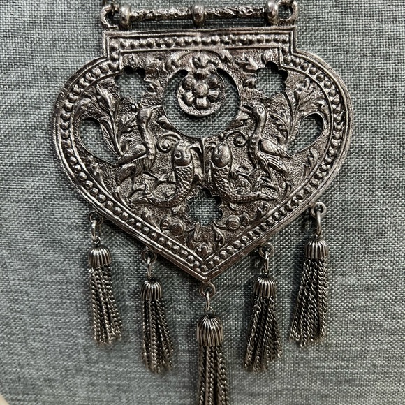 Silver Plated BoHo Necklace A Statement Piece Sure to Bring Great Compliments. - Picture 7 of 8